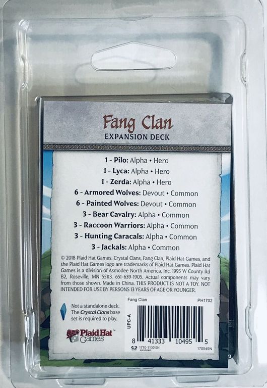 Crystal Clans: Fang Clan achterkant van de doos