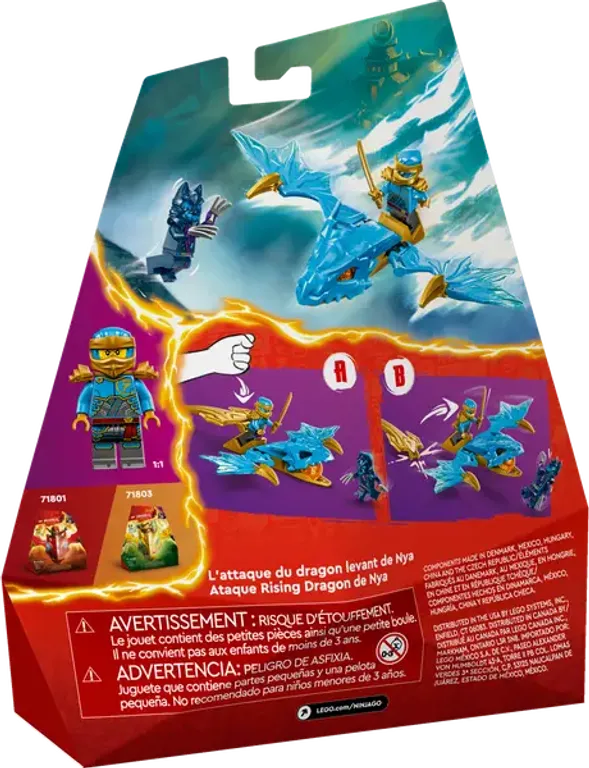 LEGO® Ninjago Ataque Rising Dragon de Nya parte posterior de la caja