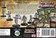 Shadows of Brimstone: Undead Outlaws Deluxe Enemy Pack parte posterior de la caja