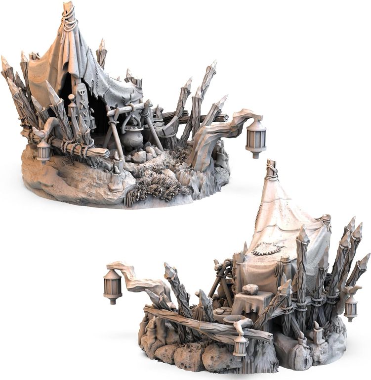 Tainted Grail: Modular Campsite miniature