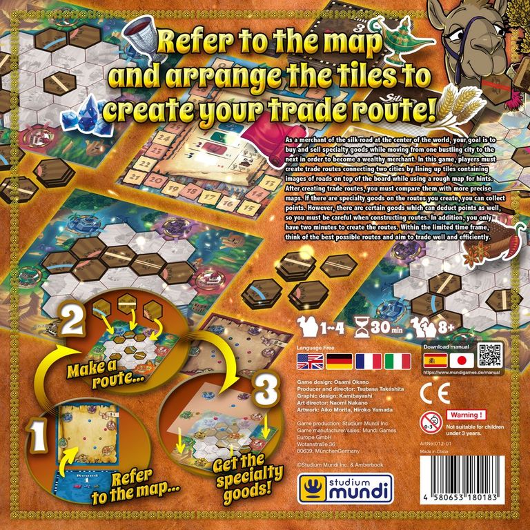 Silk Road Adventures back of the box