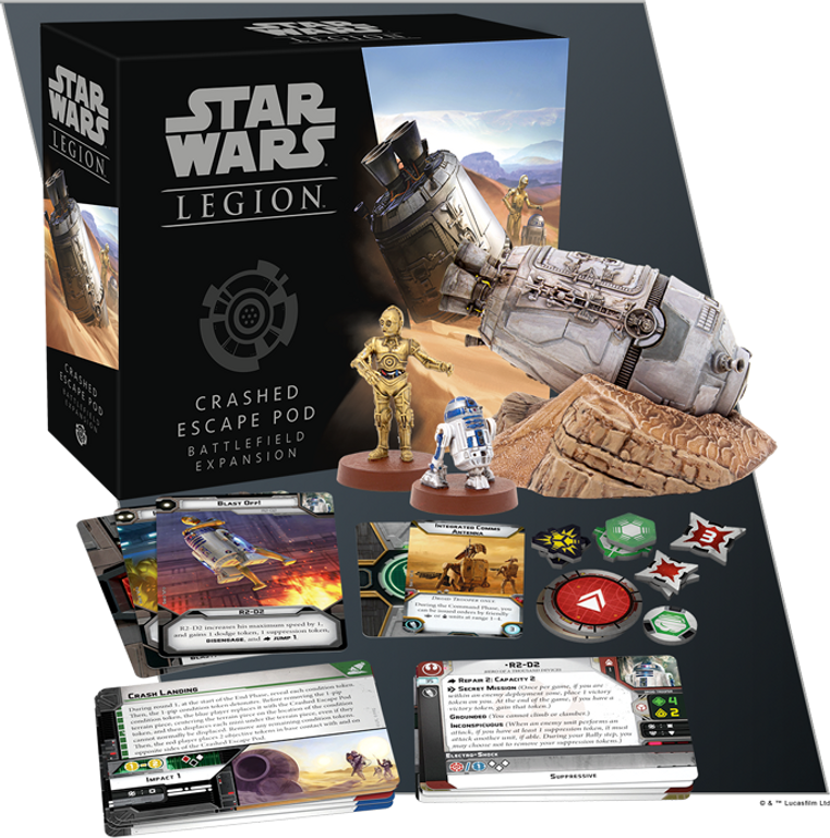 Star Wars: Legion - Crashed Escape Pod Battlefield Expansion componenti