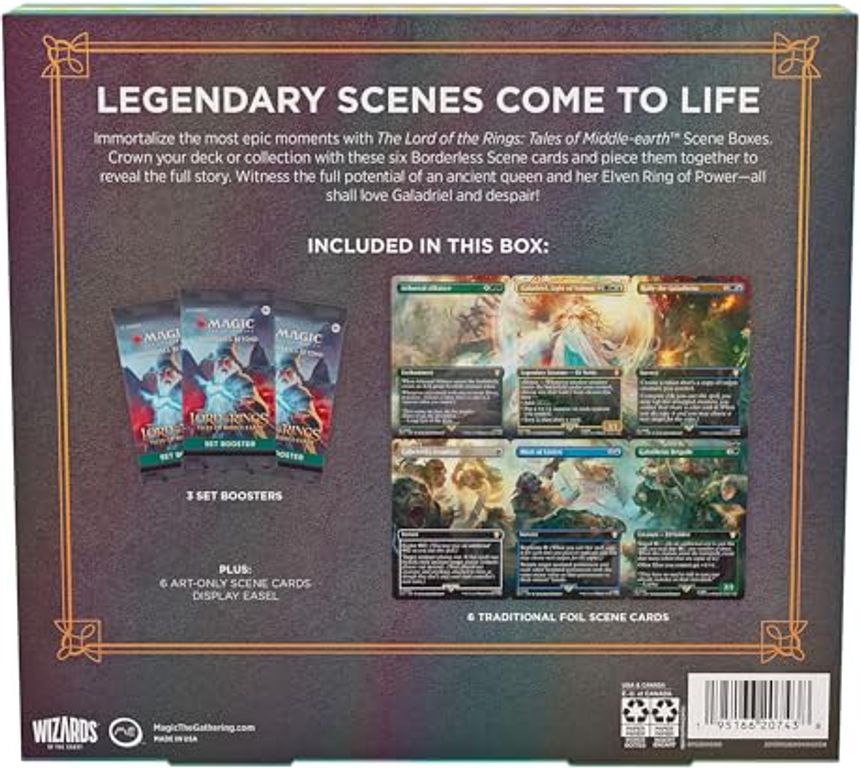 Magic: The Gathering - The Lord of The Rings: Tales of Middle - The Might of Galadriel back of the box