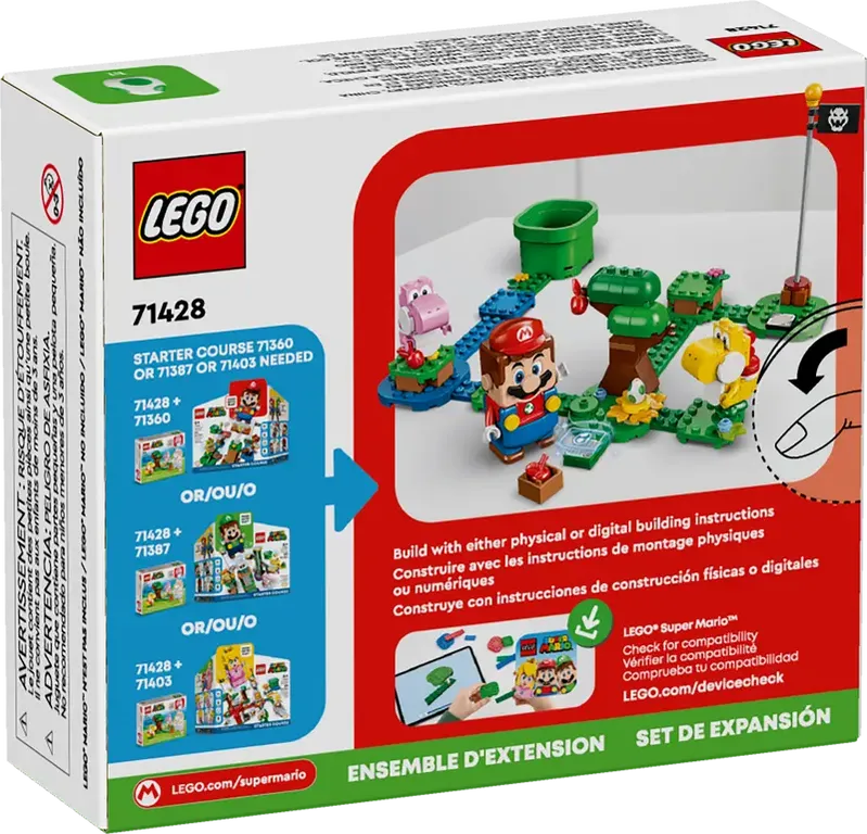 LEGO® Super Mario™ Yoshis wilder Wald - Erweiterungsset rückseite der box