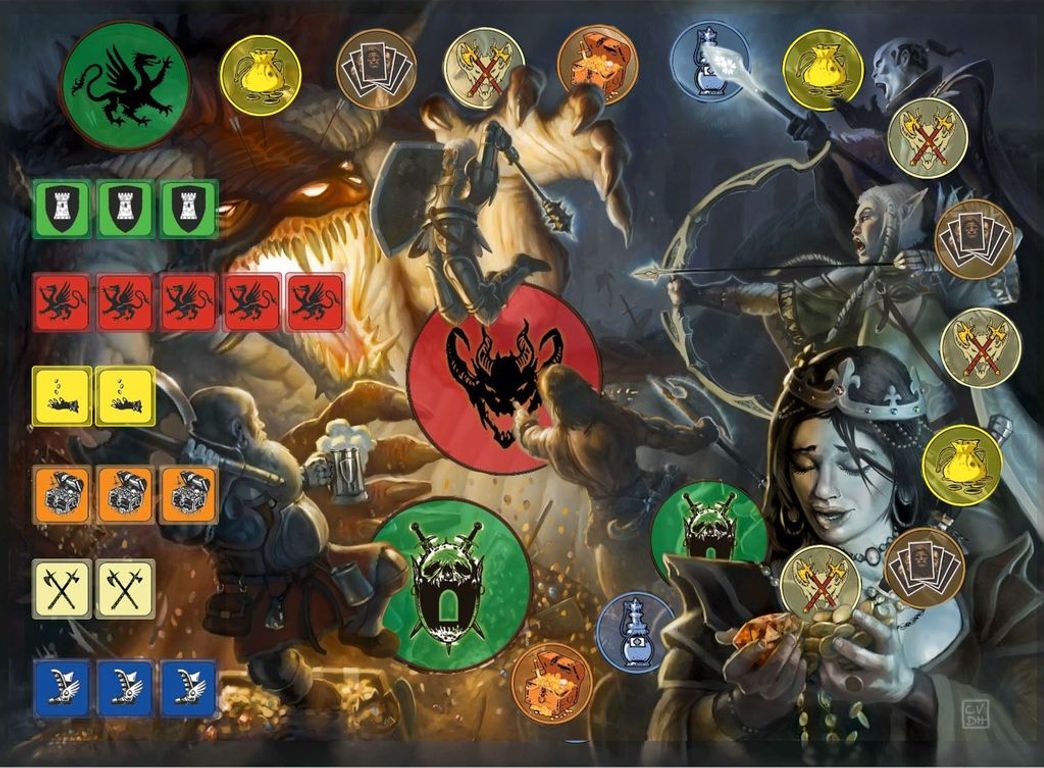 Dragon Rampage game board