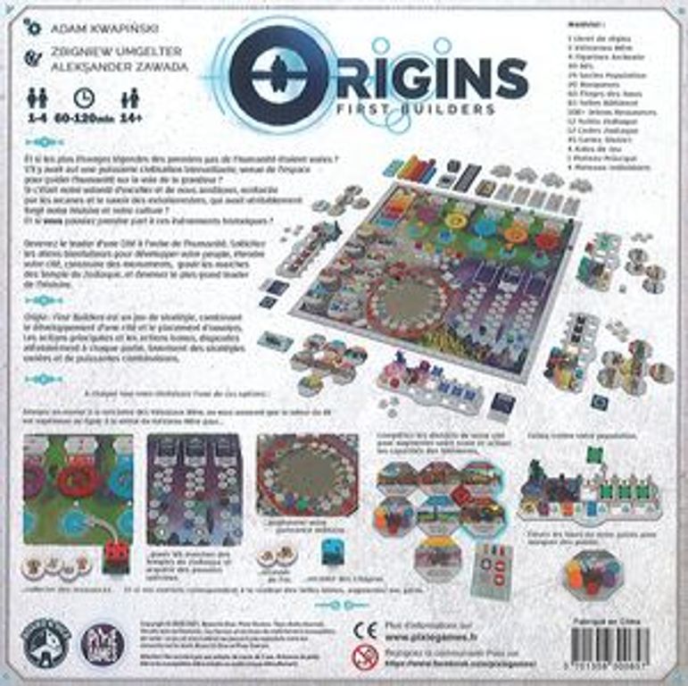Origins: First Builders dos de la boîte