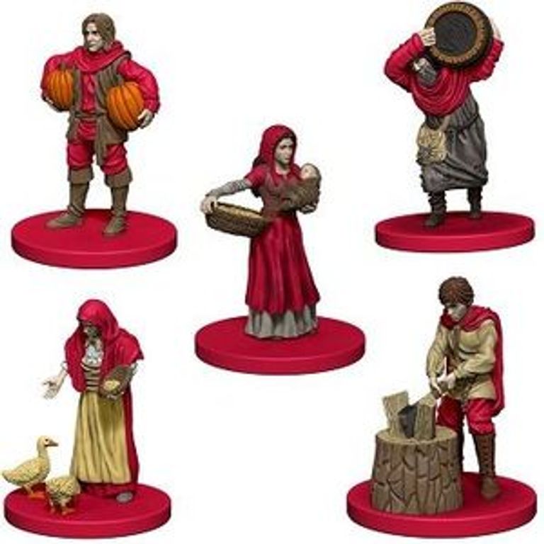 Agricola Game Expansion: Red miniatures