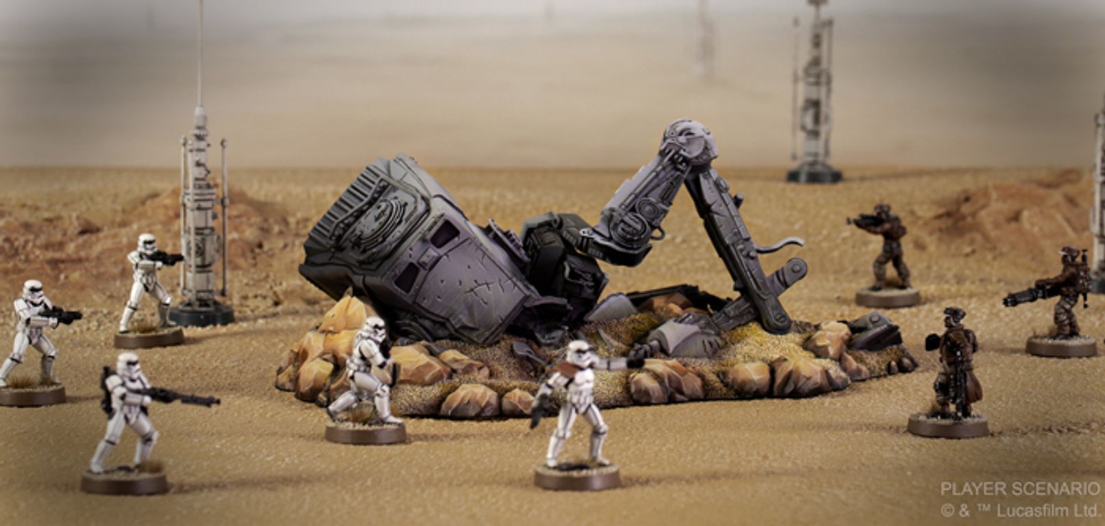 Star Wars: Legion – Downed AT-ST Battlefield Expansion miniature