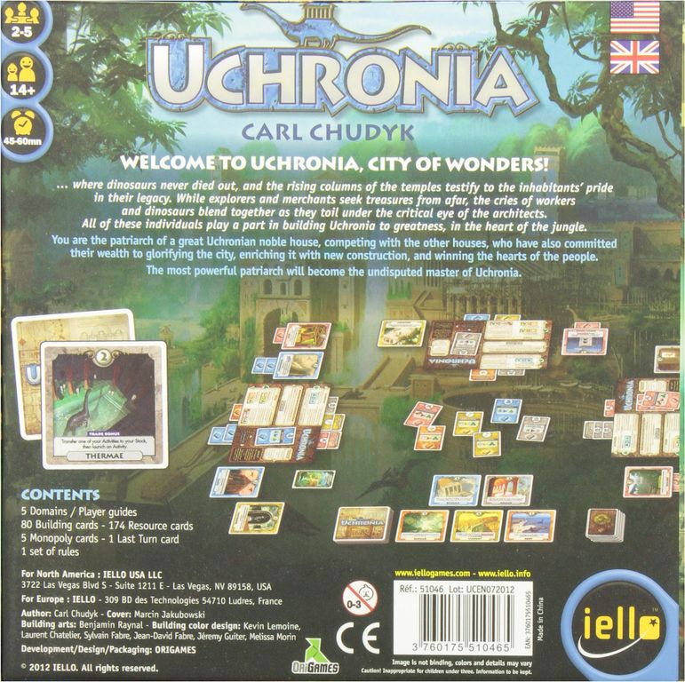 Uchronia back of the box
