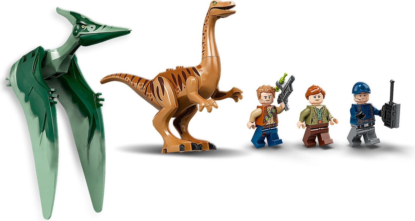 LEGO® Jurassic World Ontsnapping van Gallimimus en Pteranodon minifiguren