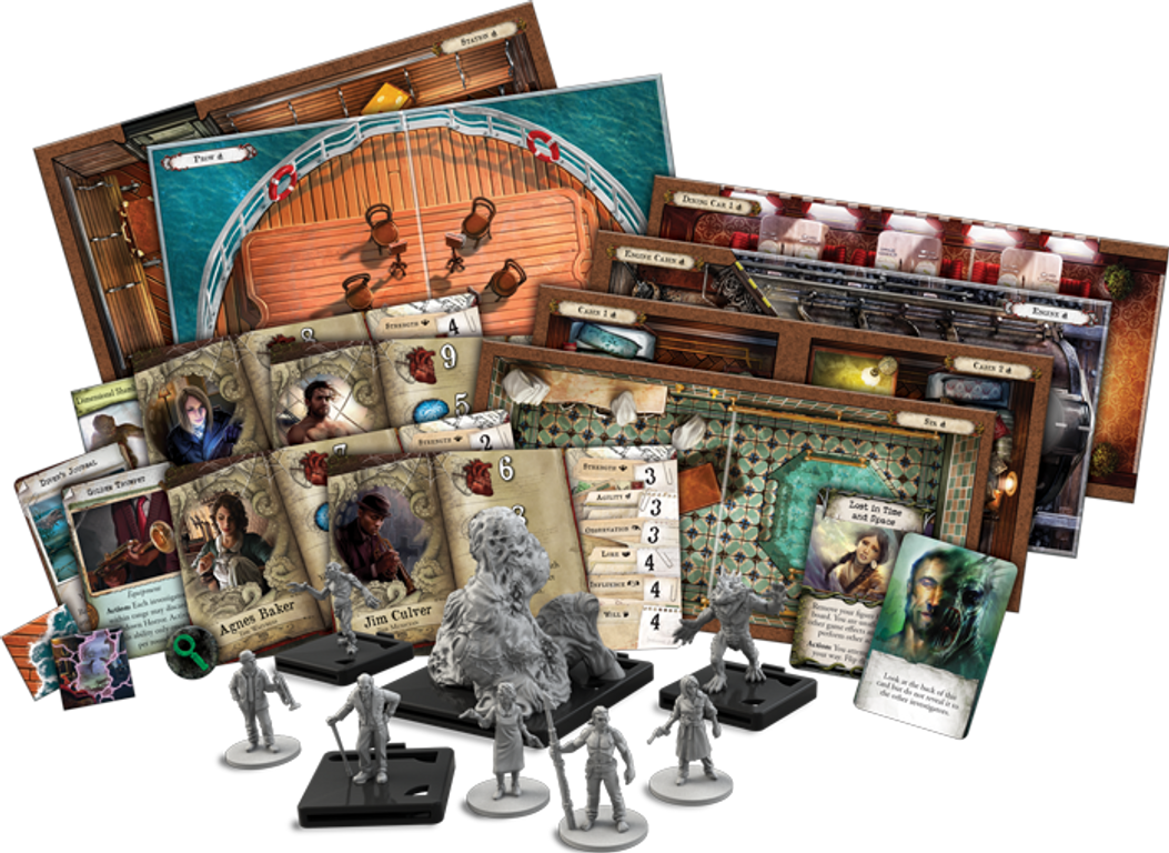 Mansions of Madness: Second Edition - Horrific Journeys: Expansion components