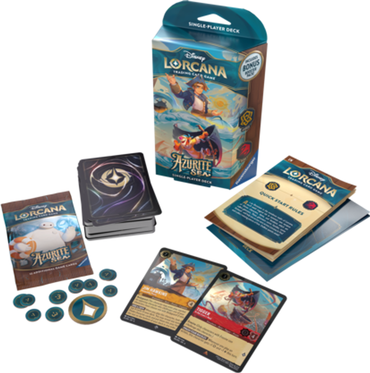 Disney Lorcana TCG - Azurite Sea Starter Deck componenti