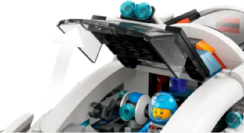LEGO® City Róver de Control y Grúa de Carga cockpit