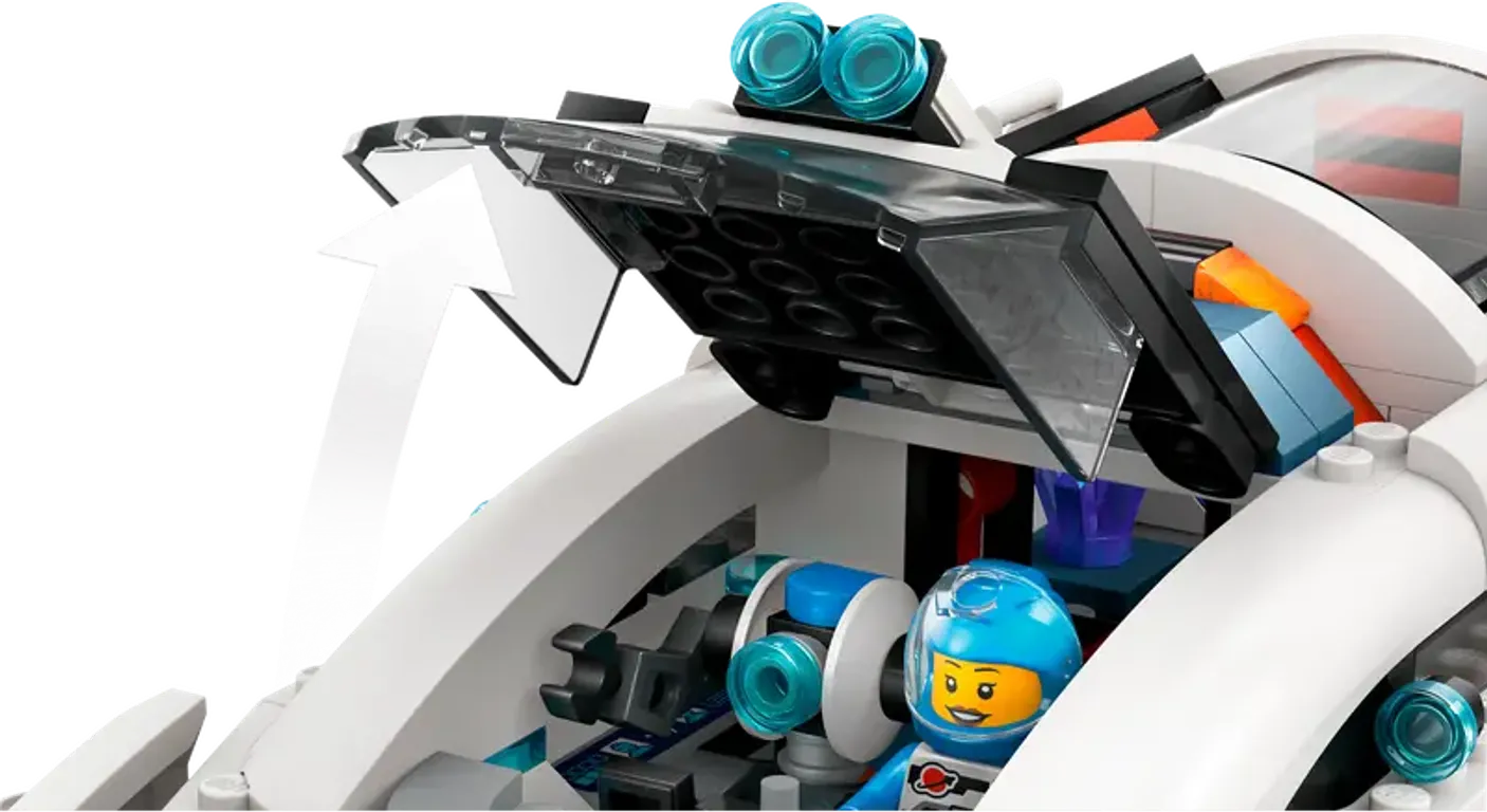 LEGO® City Rover di comando e gru di carico cockpit