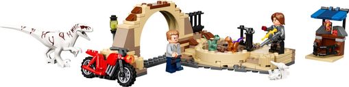 LEGO® Jurassic World Atrociraptor: Motorradverfolgungsjagd komponenten