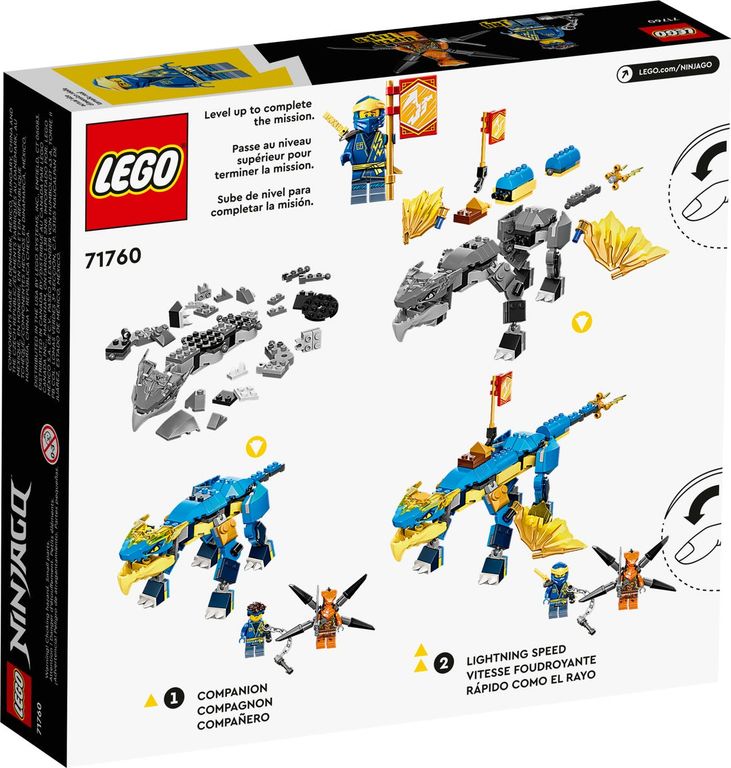 LEGO® Ninjago Le dragon du tonnerre de Jay - Évolution dos de la boîte