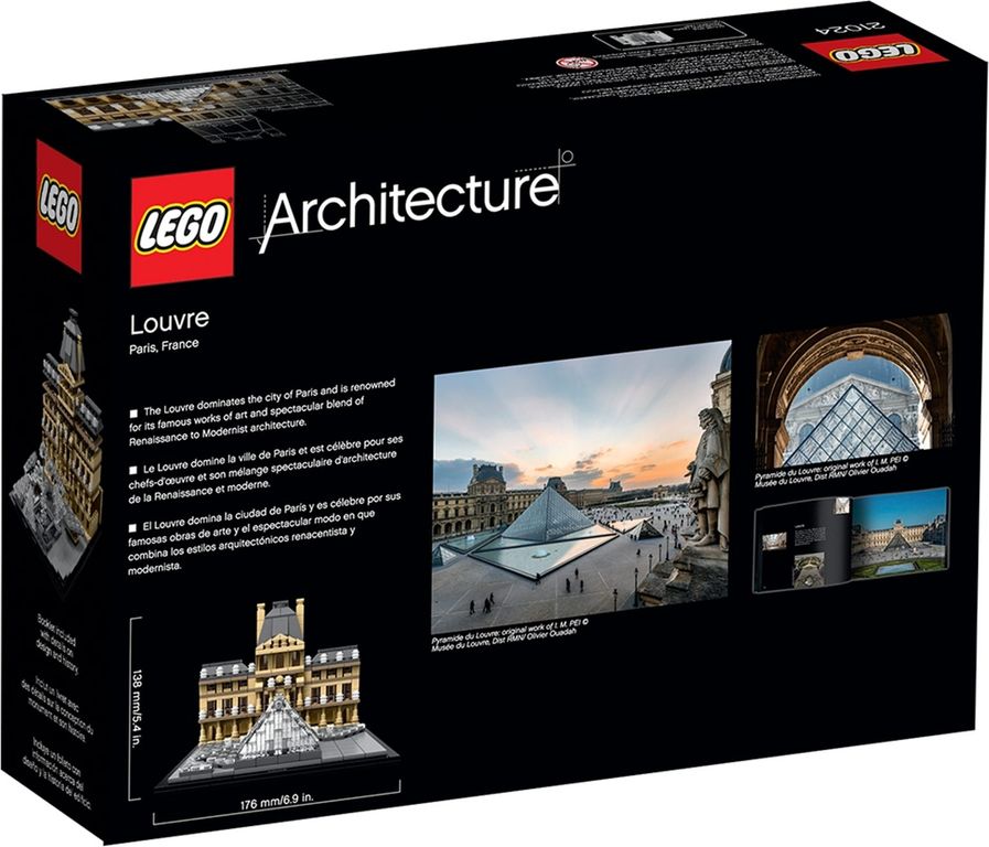 LEGO® Architecture Louvre back of the box