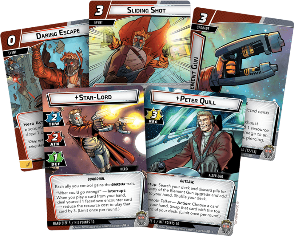Marvel Champions: The Card Game – Star Lord Hero Pack kaarten
