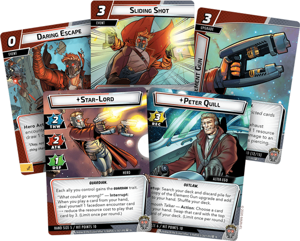 Marvel Champions: Le Jeu De Cartes – Star-Lord cartes