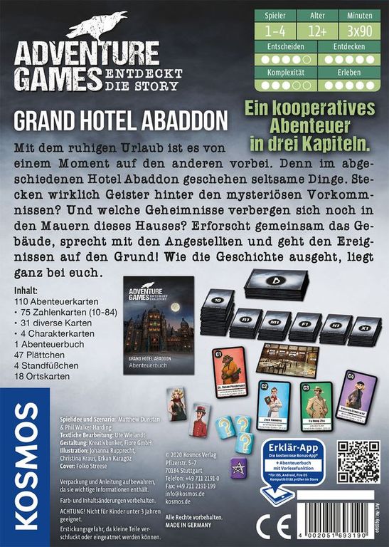Adventure Games: Grand Hotel Abaddon rückseite der box