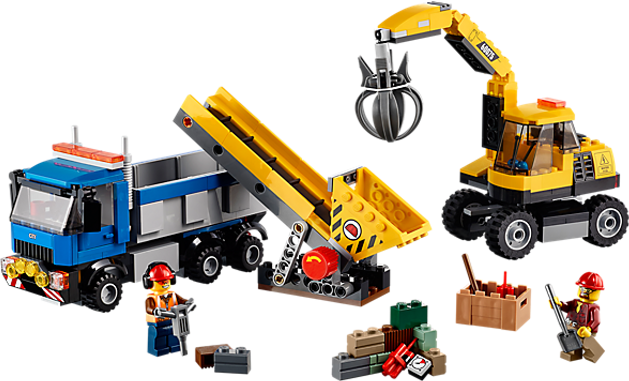 LEGO® City Excavator and Truck components