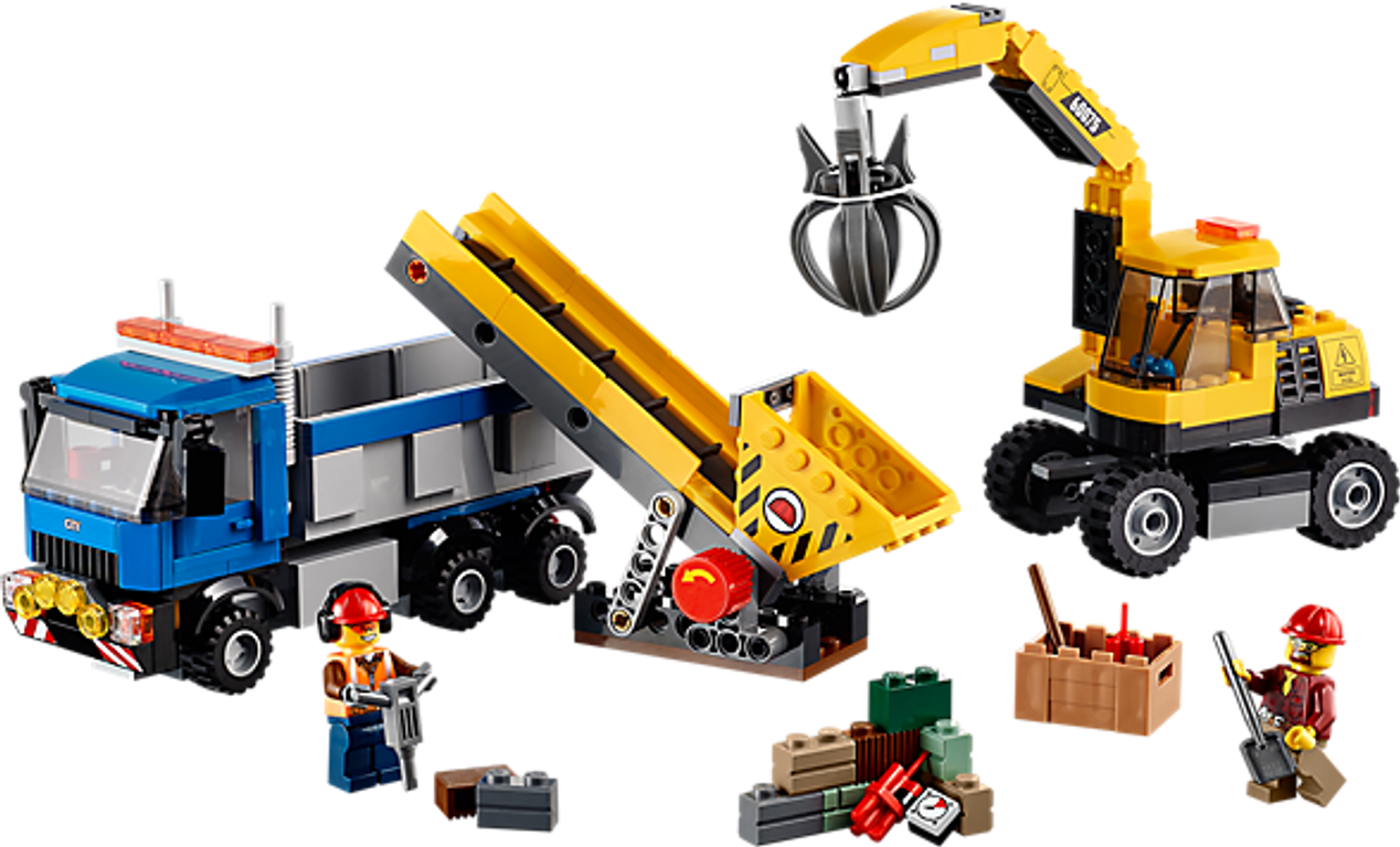 LEGO® City L'excavatrice et le camion composants