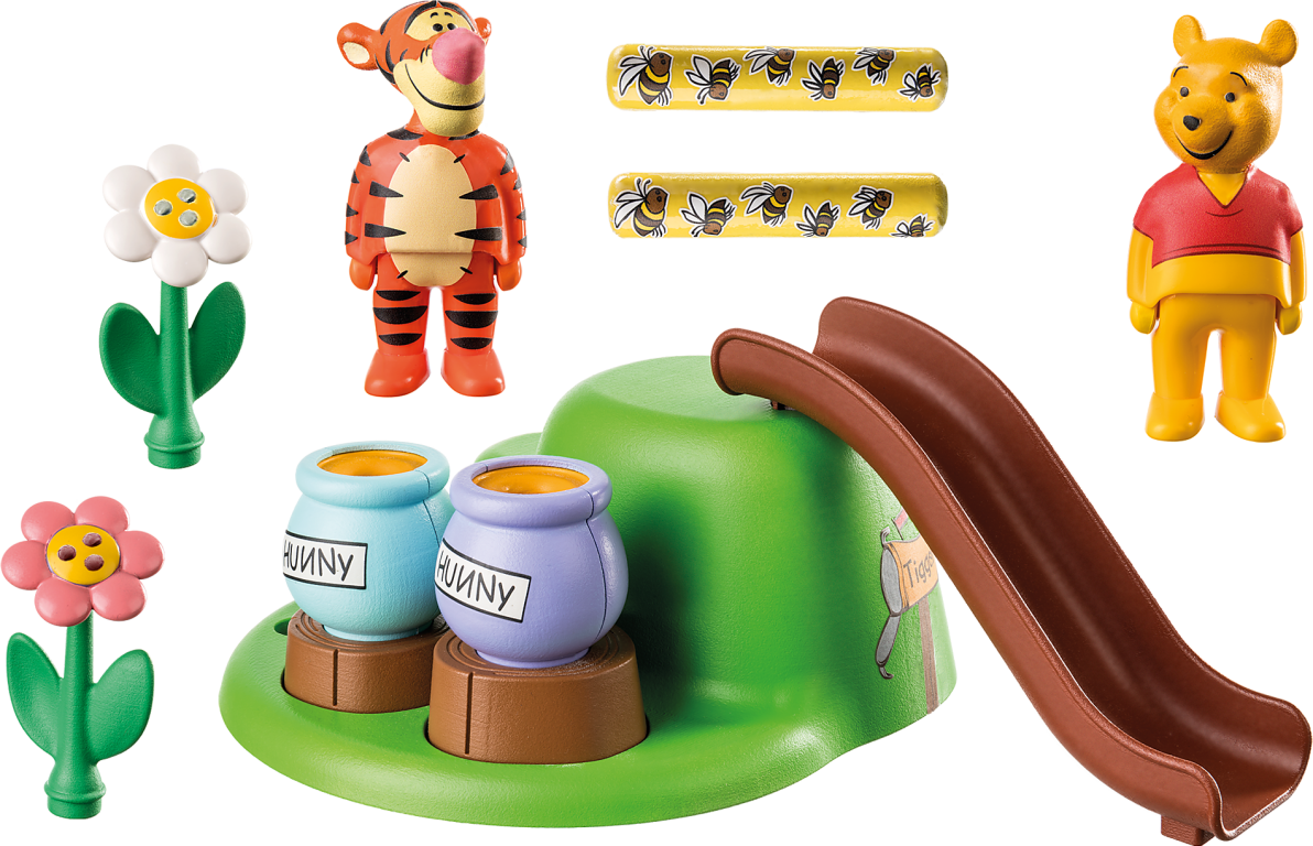 Playmobil® 1.2.3 1.2.3 Winnie de Poeh Bijentuin components