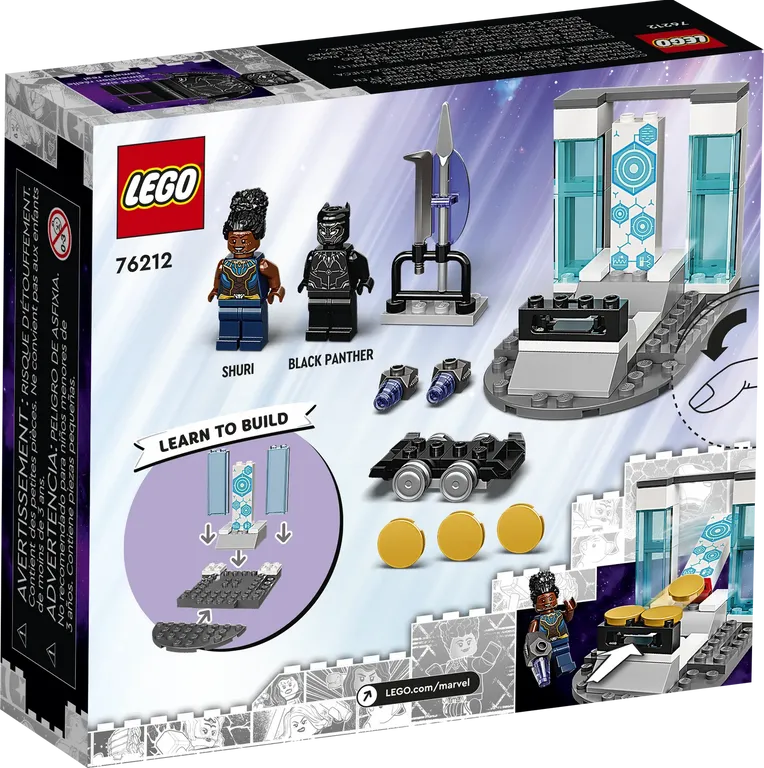 LEGO® Marvel Shuri's Lab back of the box