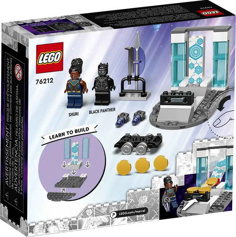 LEGO® Marvel Le labo de Shuri dos de la boîte