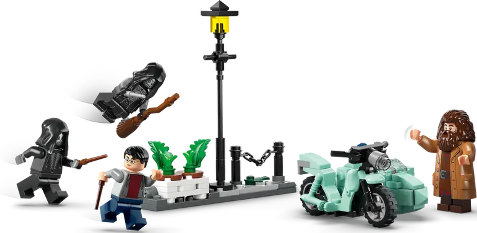 LEGO® Harry Potter™ Hagrid en Harry's Ligusterlaan ontsnapping componenten