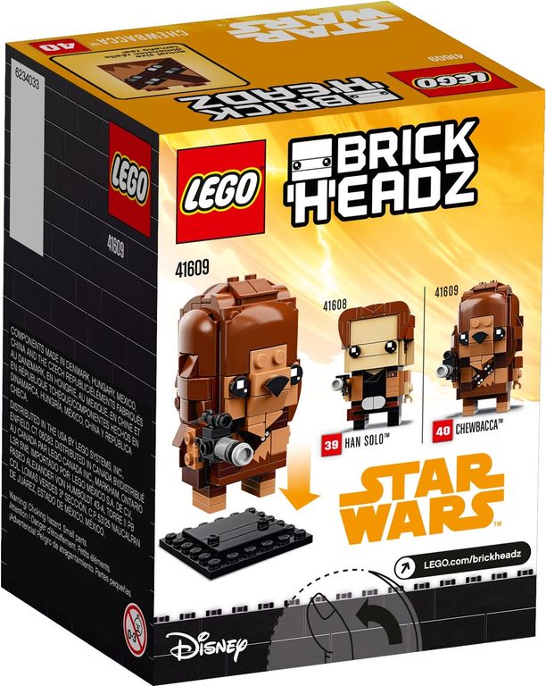 LEGO® BrickHeadz™ Chewbacca™ back of the box