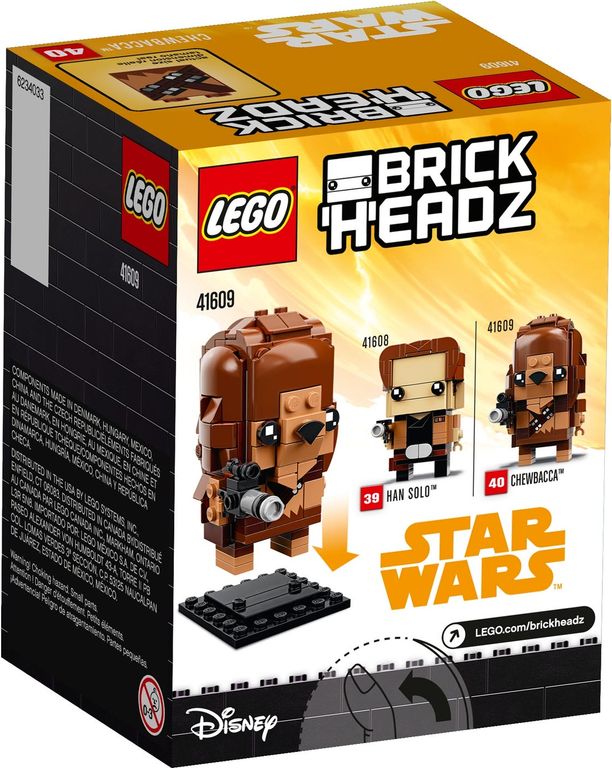 LEGO® BrickHeadz™ Chewbacca™ parte posterior de la caja