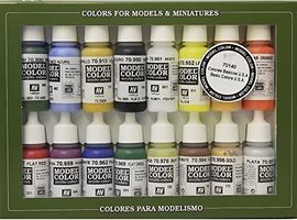 Vallejo Basic USA Colors Paint Set, 17ml
