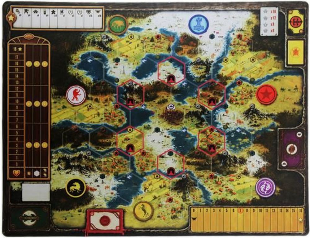 Scythe: Neoprene Playmat game board