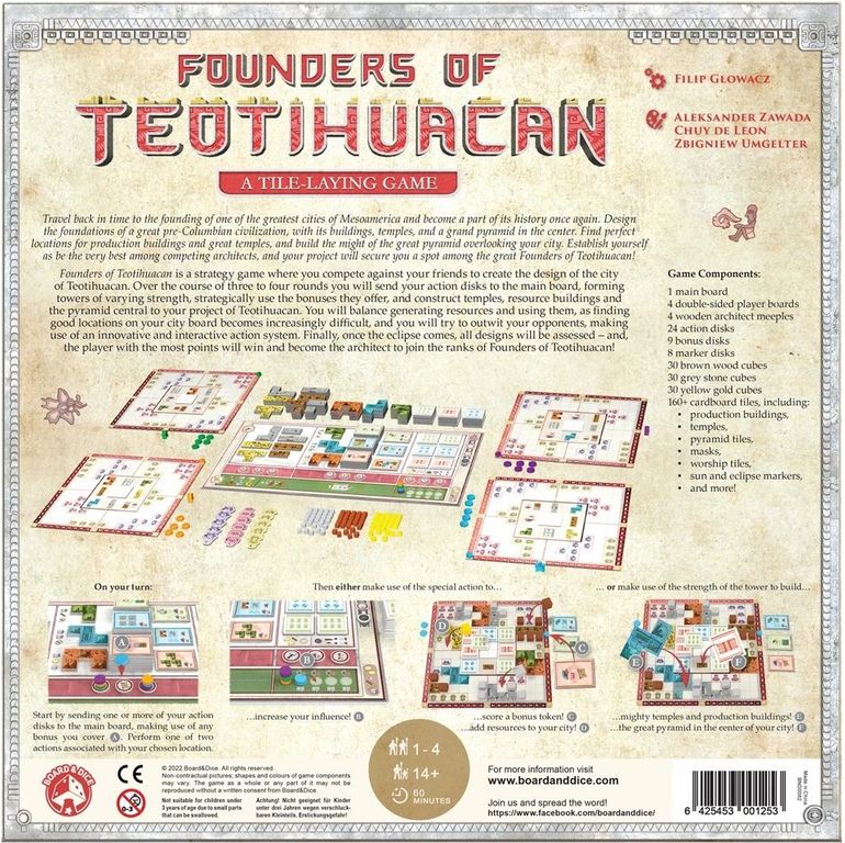 Founders of Teotihuacan back of the box
