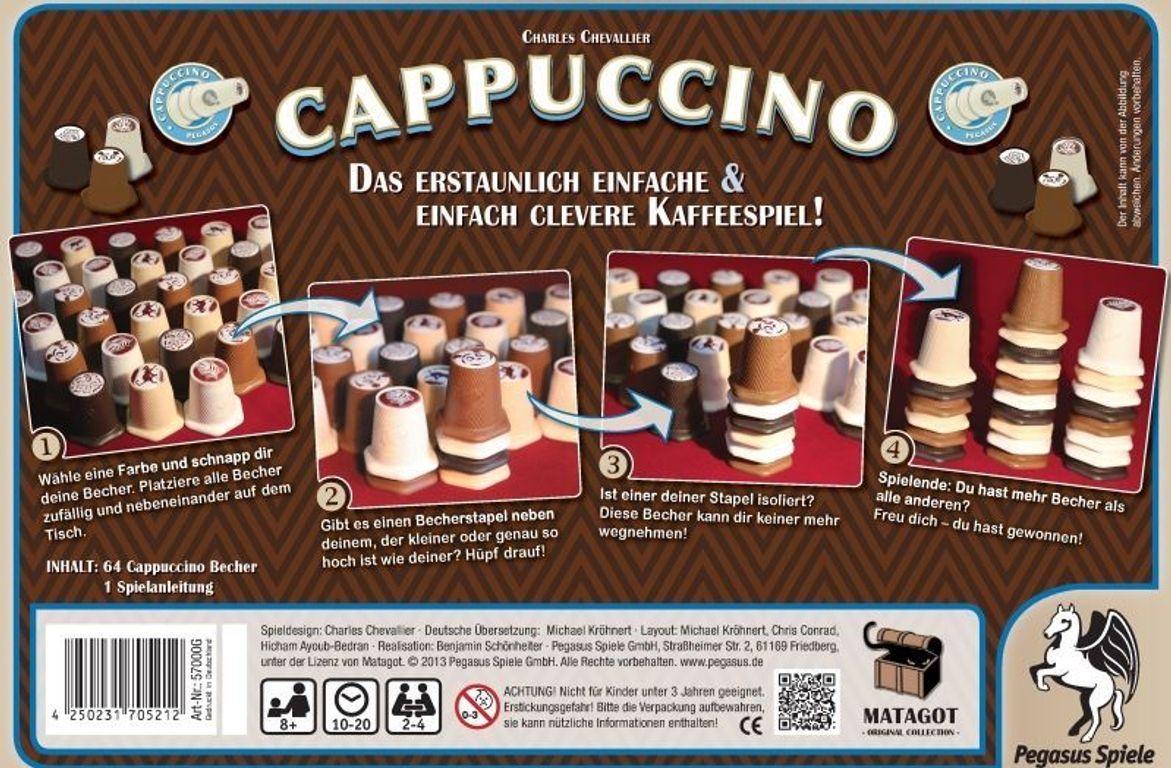 Cappuccino rückseite der box