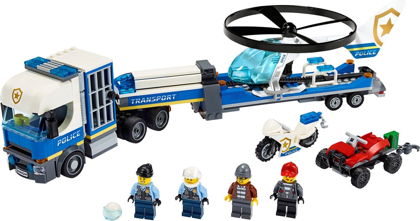 LEGO® City Le transport de l'hélicoptère de la police composants