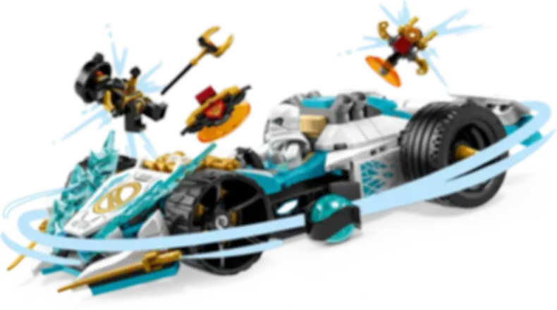 LEGO® Ninjago Auto da corsa Spinjitzu Dragon Power di Zane gameplay