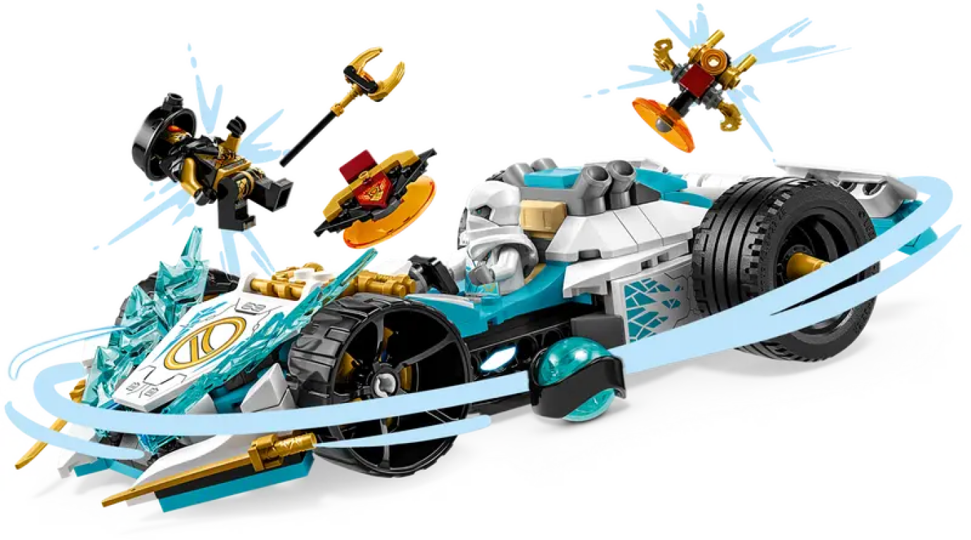 LEGO® Ninjago La voiture de course Spinjitzu : le pouvoir du dragon de Zane gameplay