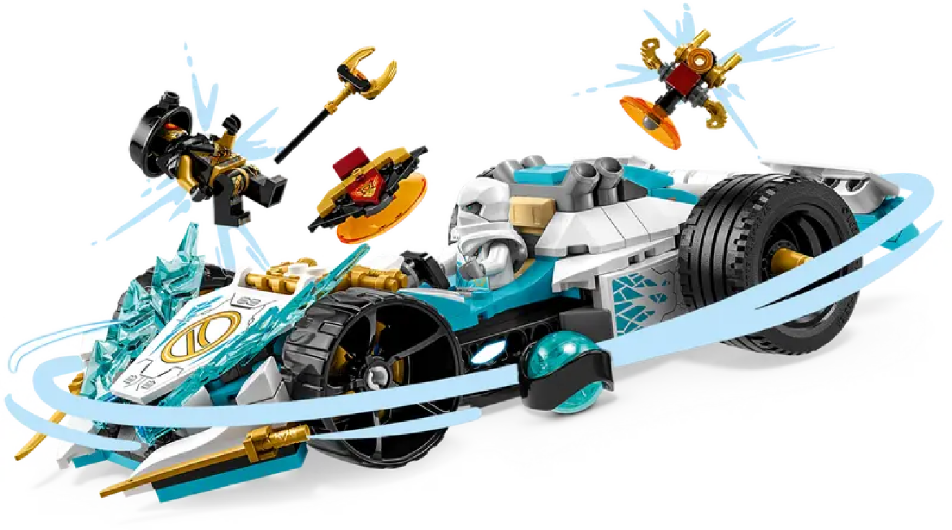 LEGO® Ninjago Auto da corsa Spinjitzu Dragon Power di Zane gameplay