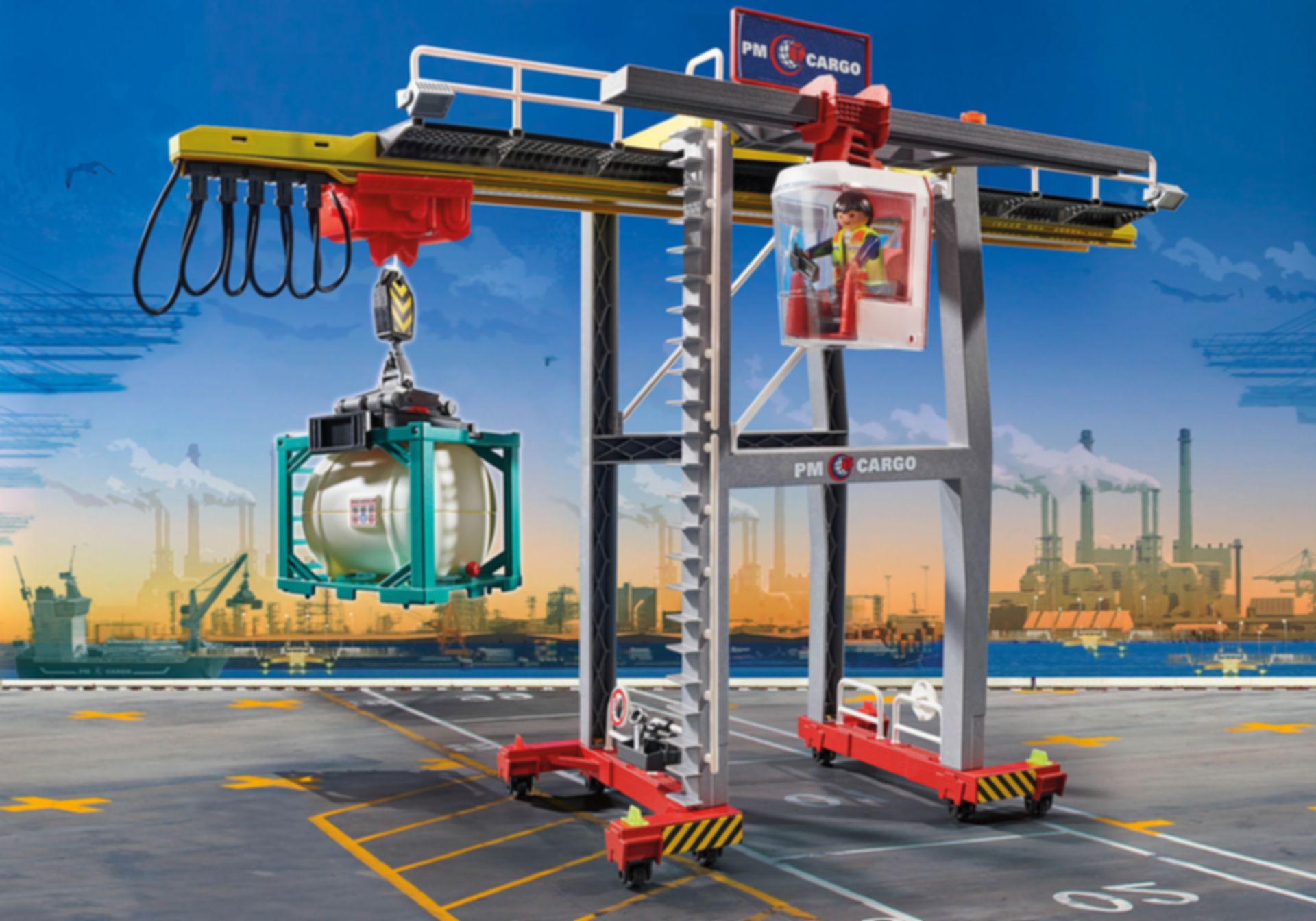 Playmobil® City Action Cargo Crane with Container