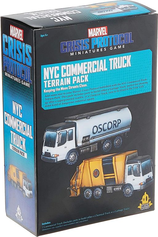 Marvel: Crisis Protocol – NYC Commercial Truck Terrain Pack parte posterior de la caja