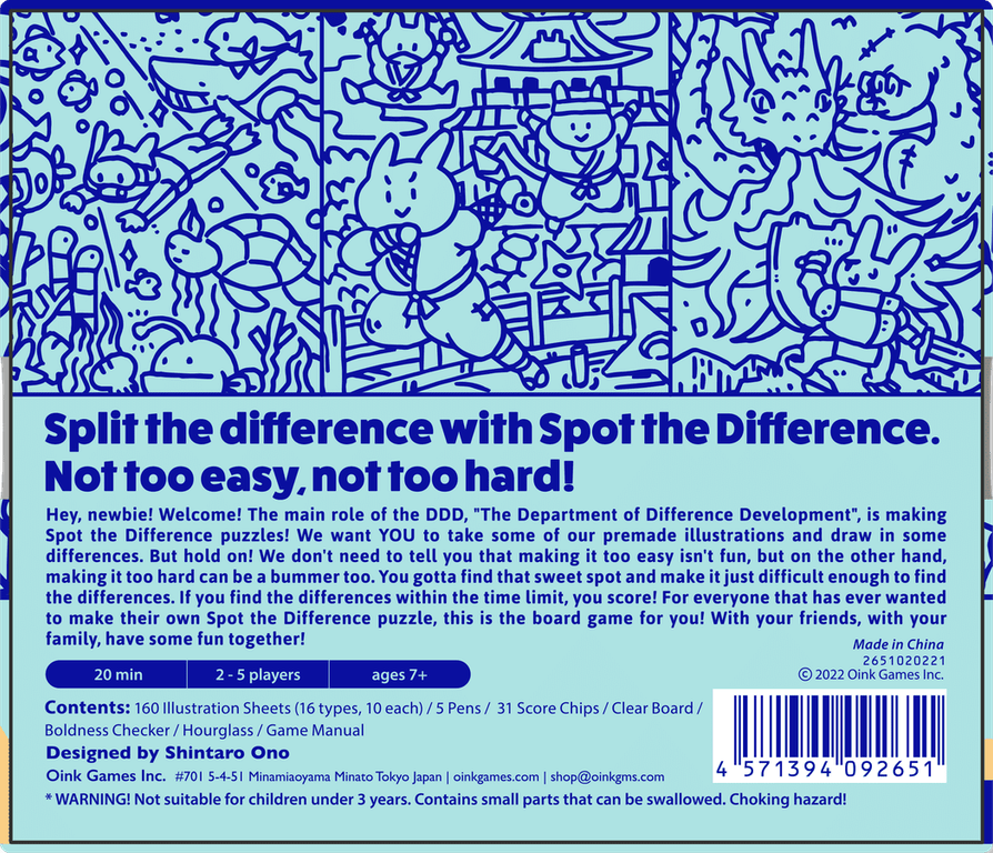 Make the Difference back of the box