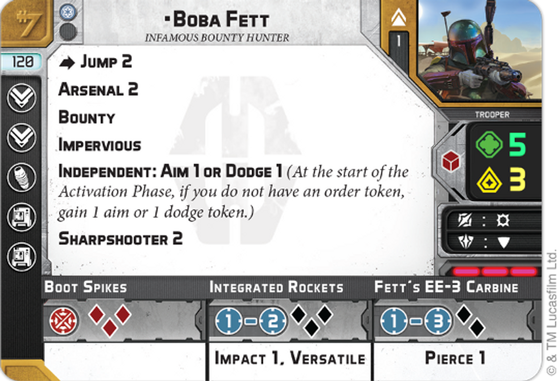 Star Wars: Legion – Upgrade Card Pack II Boba Fett card