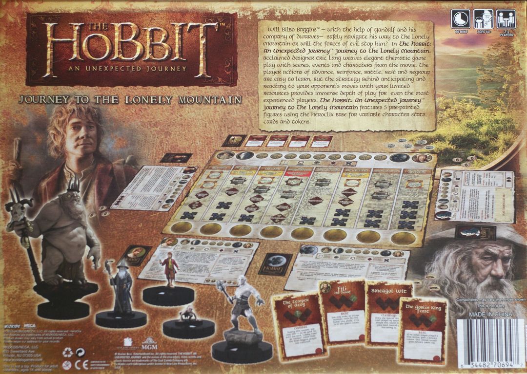 The Hobbit: An Unexpected Journey – Journey to the Lonely Mountain Strategy Game rückseite der box
