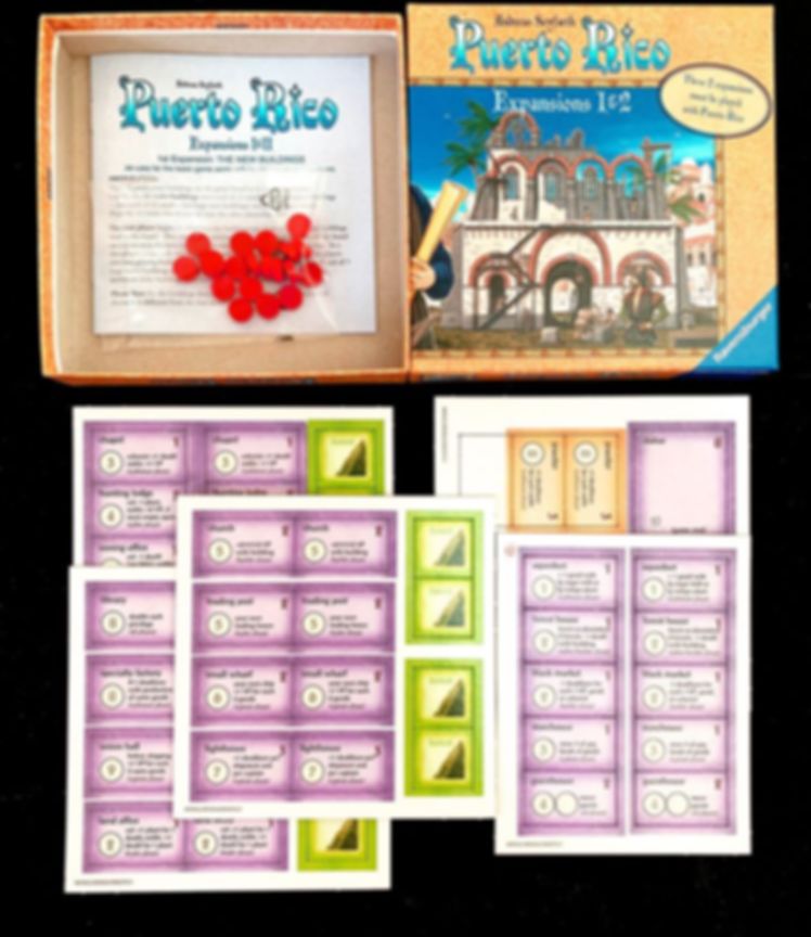 Puerto Rico: Expansions 1&2 – The New Buildings & The Nobles partes