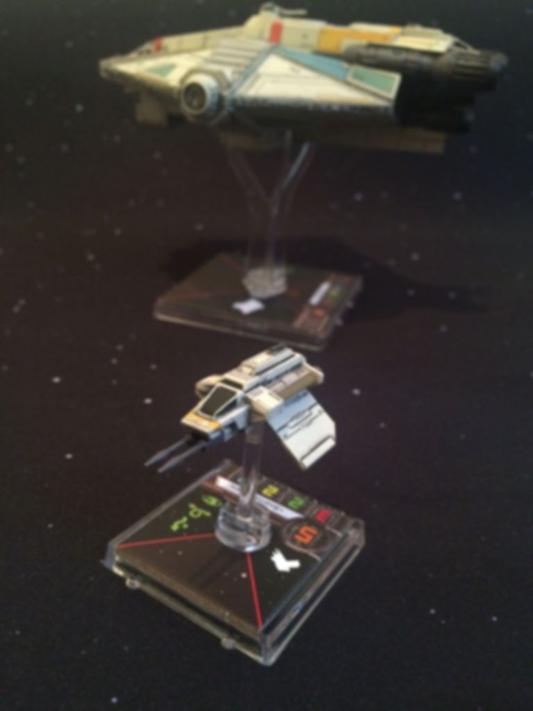 Star Wars: X-Wing Miniatures Game - Ghost Expansion Pack components
