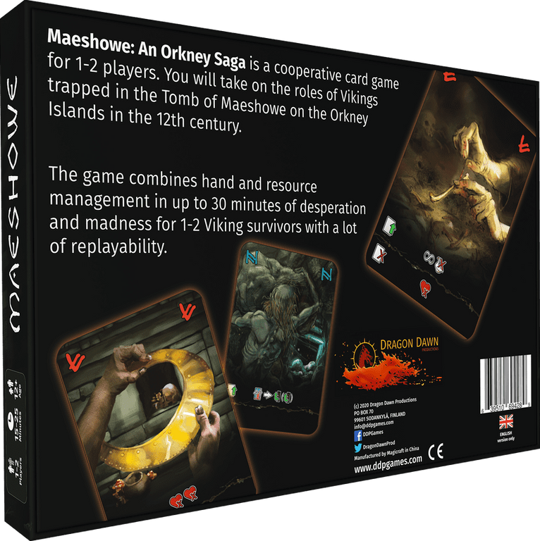 Maeshowe: an Orkney Saga parte posterior de la caja