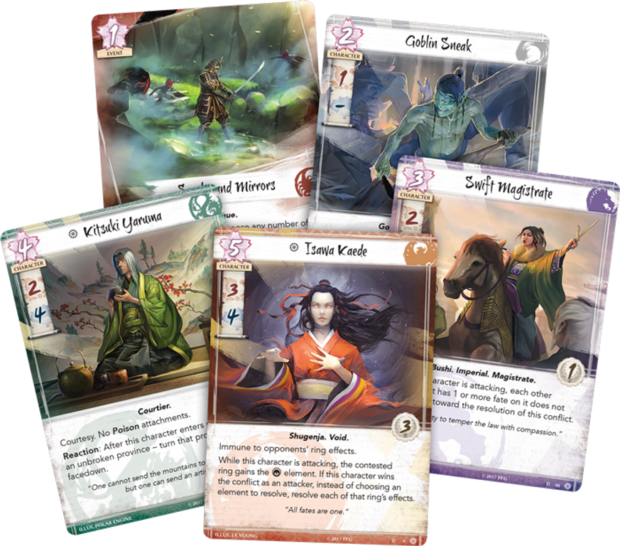 Legend of the Five Rings: The Card Game - Tears of Amaterasu cards