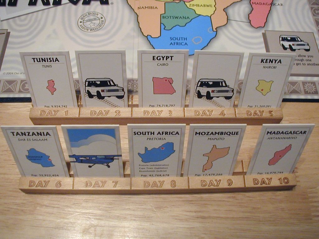 10 Days in Africa cartas